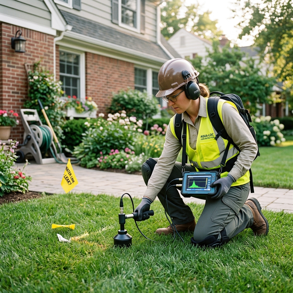 Water leak detection specialist using electronic sensor on interior wall in Encinitas